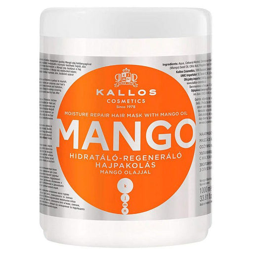 Mascarilla Hidratante Reparadora Mango - Kallos : 1000 ml - 1
