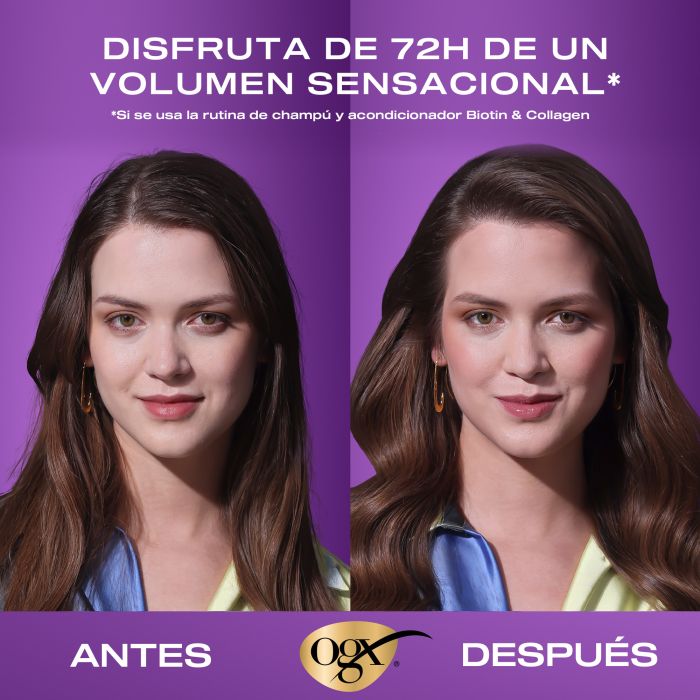 Biotina y Colágeno – Champú Voluminizador y Texturizador 385 ml - Ogx - 4