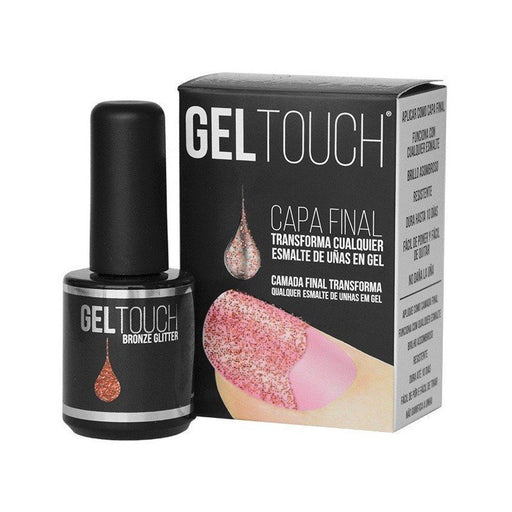 Top Coat Gel Dorado - Gold Glitter - Gel Touch - 1