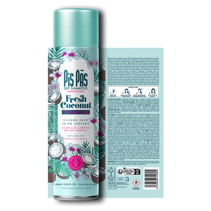 Champú en Seco Fresh Coconut 200ml - Pis Pas - 3