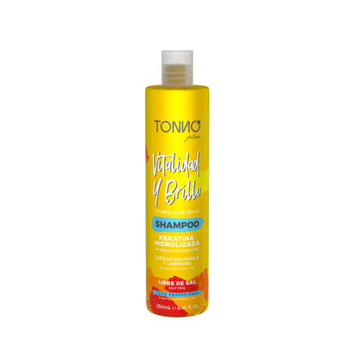 Champú VITALIDAD Y BRILLO con Keratina Hidrolizada 250 ml - Tonno Plus - 1