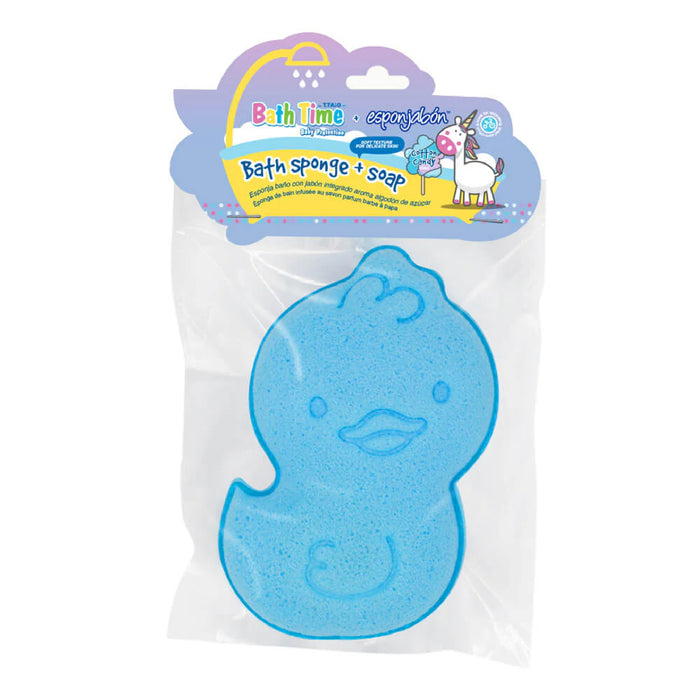 EsponJabón Patito con Aromas Chicle de Fresa y Algodón de Azúcar – 1 Unidad – Infantil – T.Taio - T.taio - 1