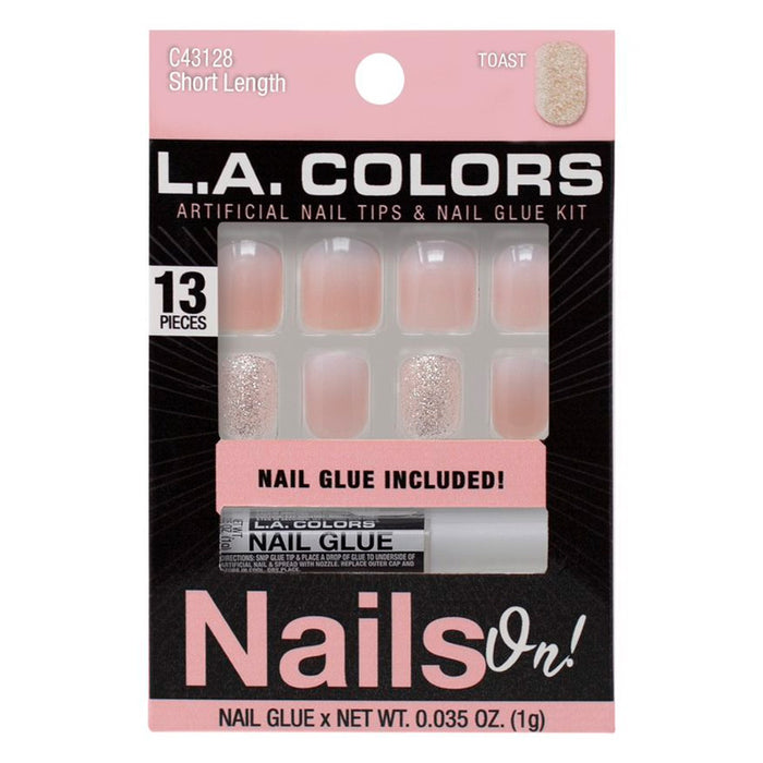 La Colors unas Artificiales con Pegamento Toast - L.A. Colors - 1