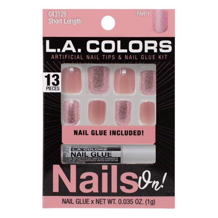 La Colors unas Artificiales con Pegamento Party - L.A. Colors - 1