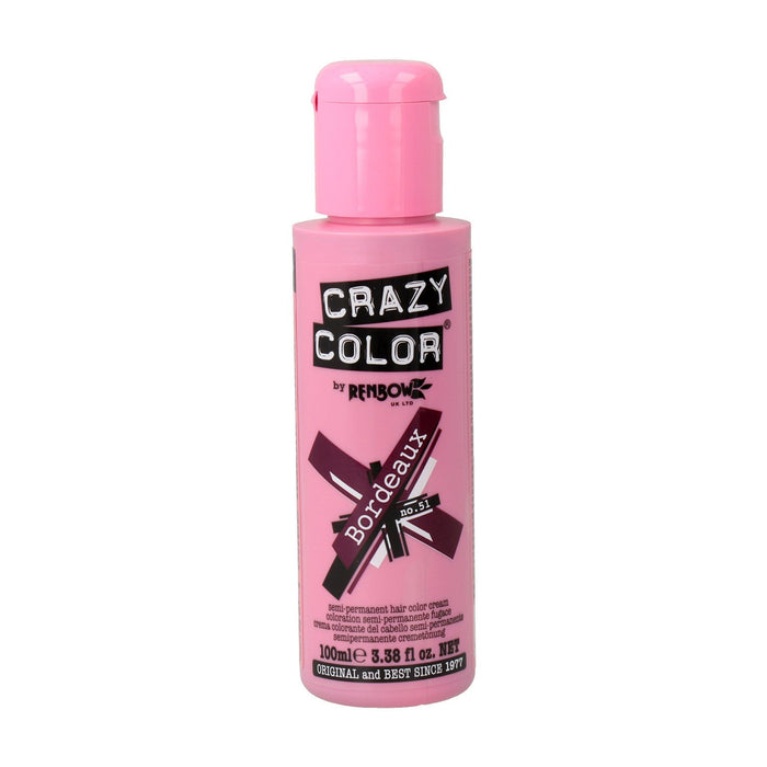 Tinte Semi Permanente sin Amoniaco 100ml - Crazy Color : 51 -  Bordeaux - 1