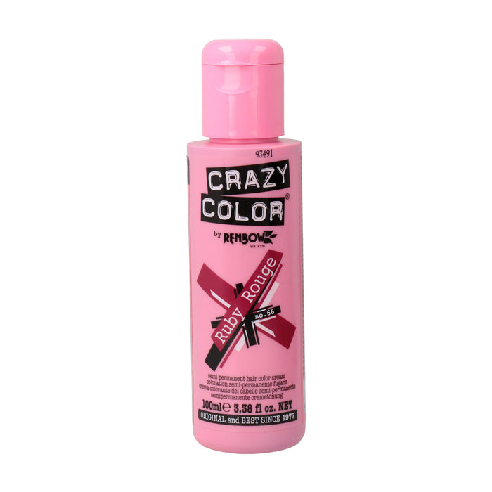 Tinte Semi Permanente sin Amoniaco 100ml - Crazy Color : 66 -  Ruby Rouge - 1