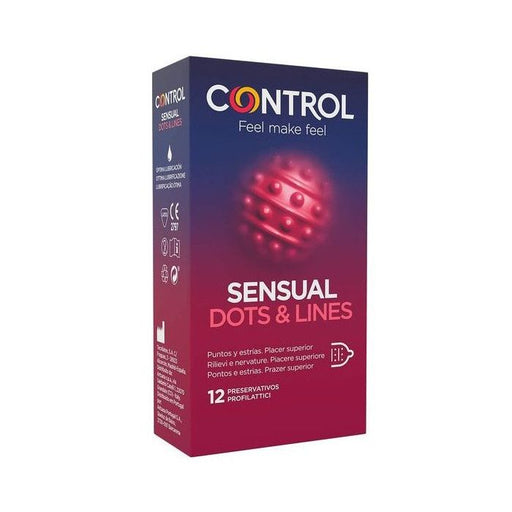 Preservativos Sensual Puntos y Estrías - 12 Uds - Control - 1