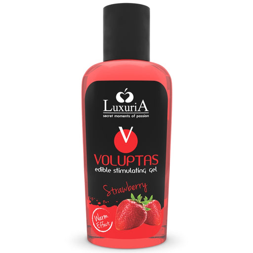 Gel de Masaje Comestible Efecto Calor - Fresa 100ml - Luxuria - 1