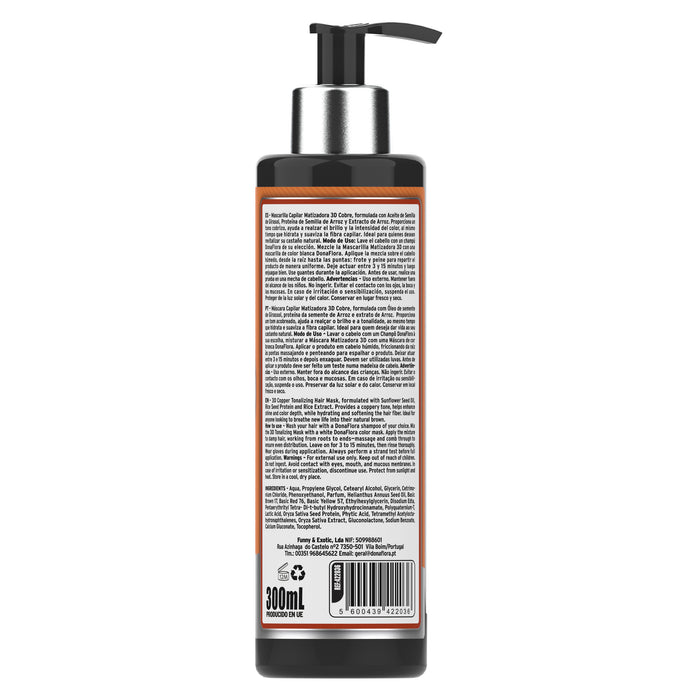 Mascarilla Matizadora de Color – 300 ml – Dona Flora | Tonos Vibrantes y Cuidado Capilar - Dona Flora : Cobre - 2