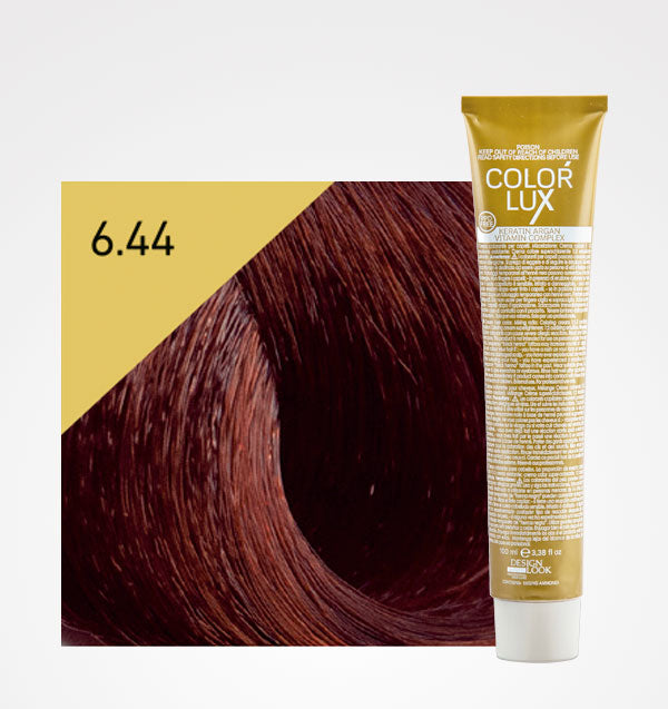 Tinte en Crema Color Lux 100ml - Design Look : 6.44 Rubio Oscuro Cobre Intenso - 1