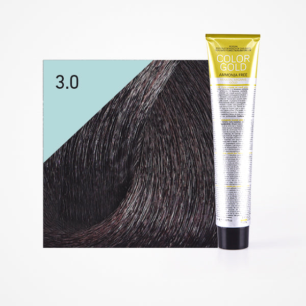 Tinte Color Gold sin amoniaco 100ml - Design Look : 3.0 Castaño Oscuro - 1