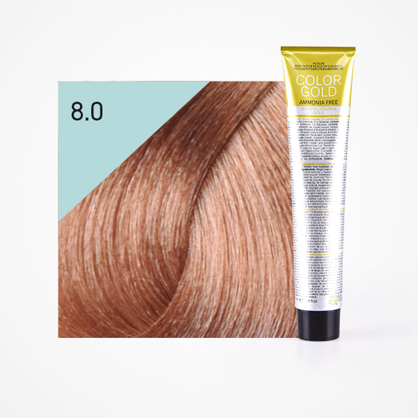 Tinte Color Gold sin amoniaco 100ml - Design Look : 8.0 Rubio Claro - 1