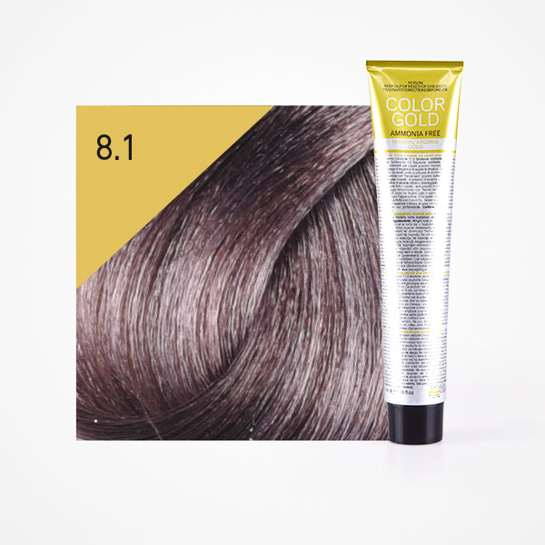 Tinte Color Gold sin amoniaco 100ml - Design Look : 8.1 Rubio Claro Ceniza - 1