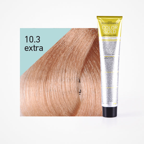 Tinte Color Gold sin amoniaco 100ml - Design Look : 10.3 Extra Rubio Platino Dorado - 1