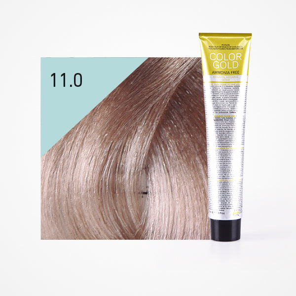 Tinte Color Gold sin amoniaco 100ml - Design Look : 11.0 Super Rubio Platino - 1