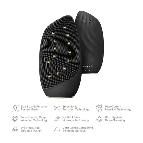 Sonic Thermo Facial Brush - Face-lifter 8 in 1 Cepillo Facial - Geske : Black Gold - 4