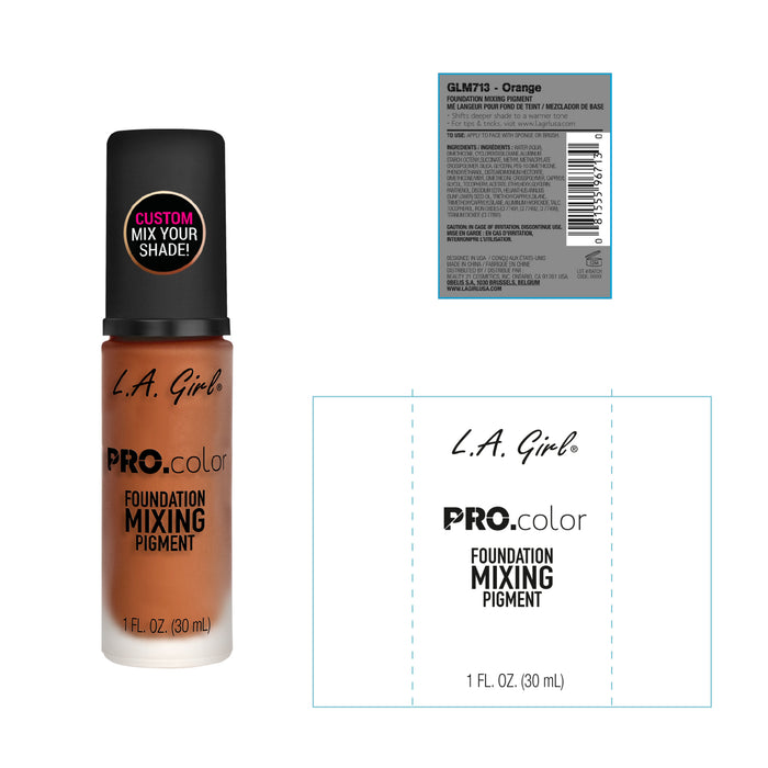 Mezclador de Bases - Pro Color Mixing Pigment - L.A. Girl : Naranja - 2