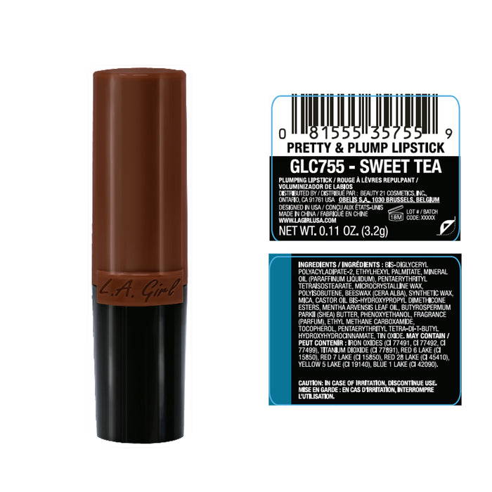 Barra de Labios Pretty & Plump - L.A. Girl : Sweet Tea - 2