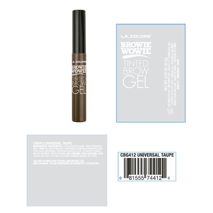 Gel Fijador de Cejas Browie Wowie - L.A. Colors : Universal Taupe - 2