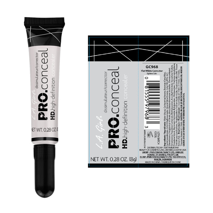 Corrector Líquido - Pro Conceal Hd Concealer - L.A. Girl : Flat White - 2