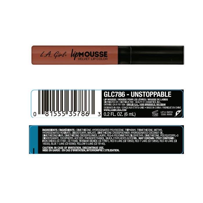 Labial Líquido - Lip Mousse - L.A. Girl : Unstoppable - 3