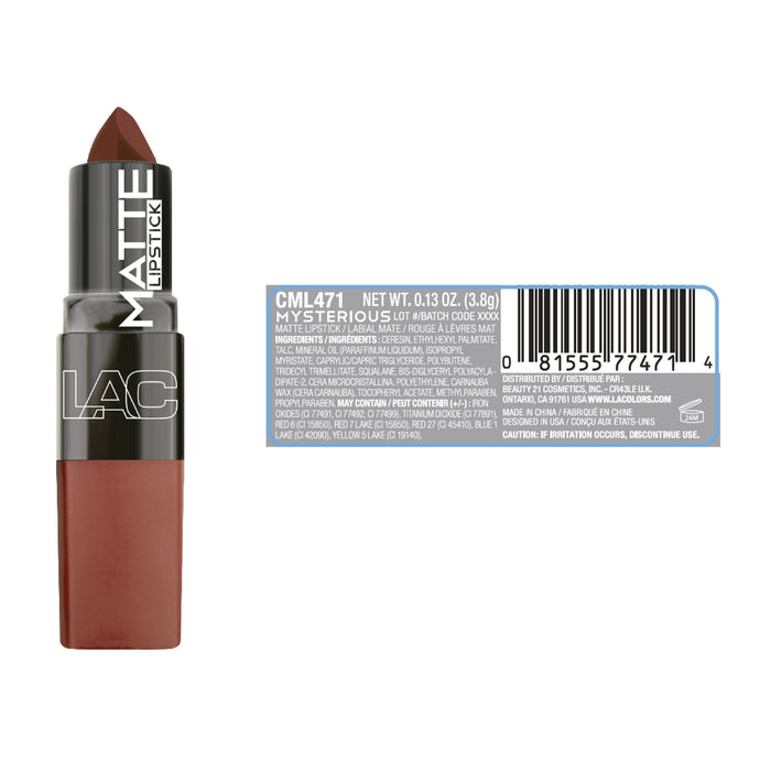 Barras de Labios Matte Lipstick - L.A. Colors : Mysterious - 2