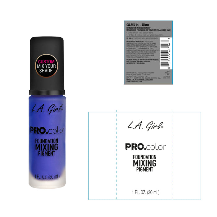 Mezclador de Bases - Pro Color Mixing Pigment - L.A. Girl : Azul - 2