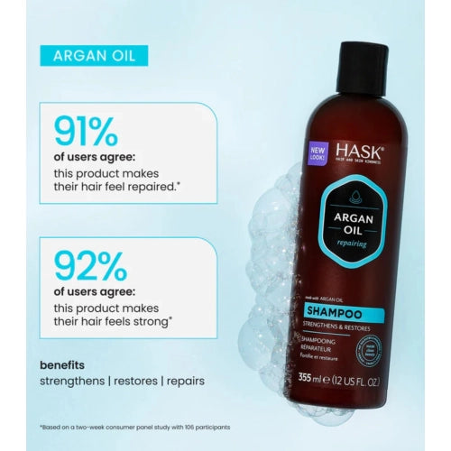 Champú Reparador 355 ml - Argan Oil Reparing Shampoo - Hask - 2