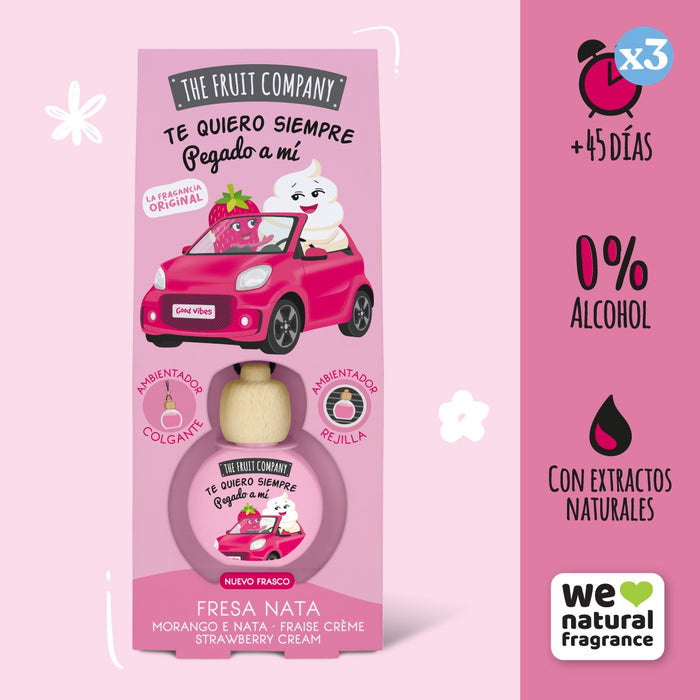 Pack 3x - Ambientador Coche 6,5 ml - Fresa Nata - The Fruit Company - The Fruit Company - 4
