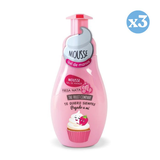 Pack 3x - Espuma Gel Manos Fresa Nata - The Fruit Company - The Fruit Company - 1