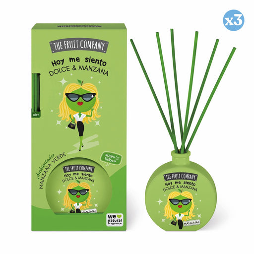Pack 3x - Ambientadores mikado manzana verde - The Fruit Company - 1