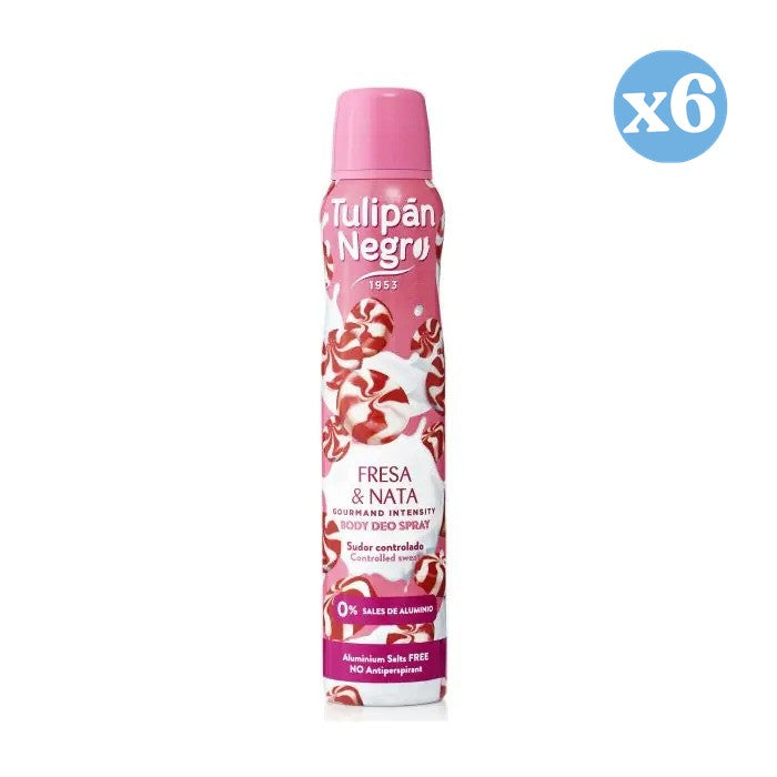 Pack 6x - Fresa y nata desodorante spray - Tulipan Negro - 1