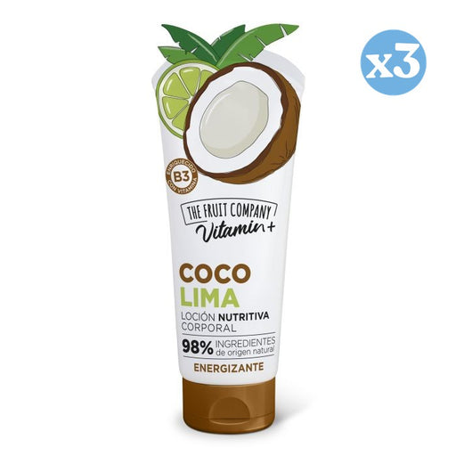 Pack 3x - Loción Corporal Energizante de Coco-lima - The Fruit Company - 1