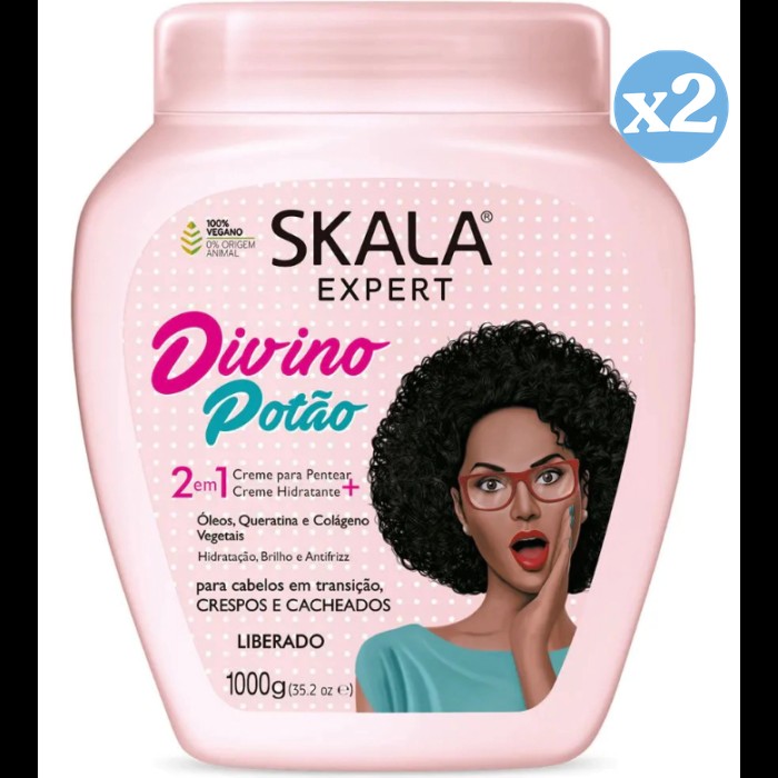 Pack 2x - CREMA ACONDICIONADORA DIVINO POTAO 1000ML - Skala - 1