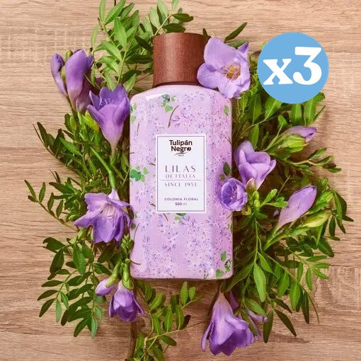 Pack 3x - Colonia Floral Lilas de Italia : 500 ML - Tulipan Negro - 2