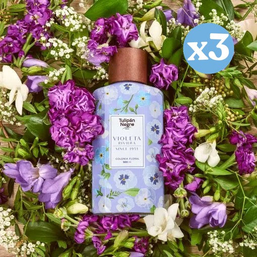 Pack 3x - Colonia Floral Violetas : 500 ML - Tulipan Negro - 2