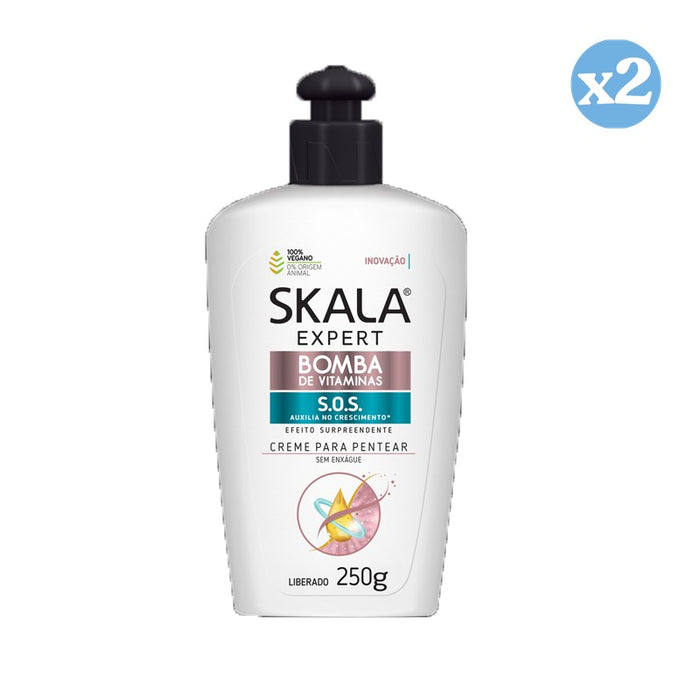 Pack 2x - Crema Para Peinar Bomba Vitaminas 250G - Skala - 1