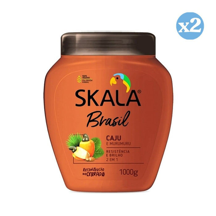 Pack 2x - Crema Acondicionadora Caju E Murumuru 1000Ml - Skala - 1