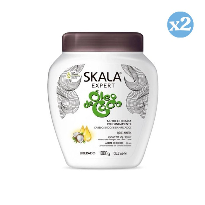 Pack 2x - Crema Acondicionadora Oleo Coco 1000Ml - Skala - 1