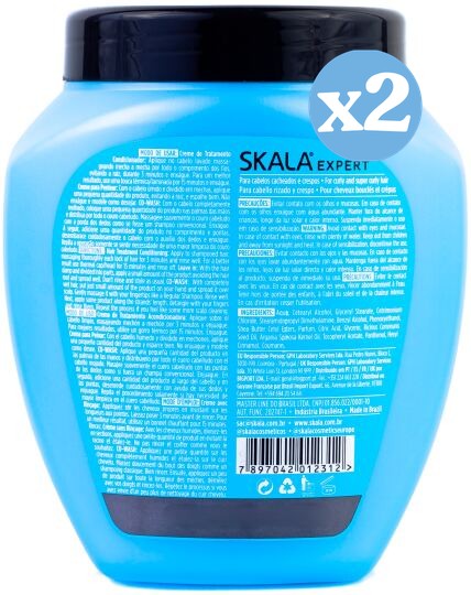 Pack 2x - Crema Acondicionadora Mais Cachos 1000Ml - Skala - 2