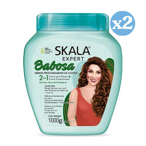 Pack 2x - Crema Acondicionadora Babosa Hidronutritivo 1000Ml - Skala - 1