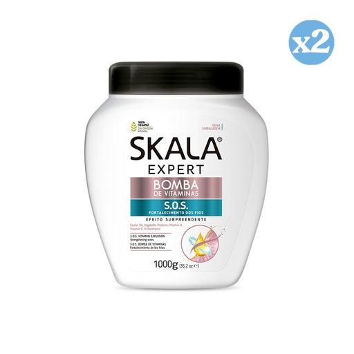 Pack 2x - Crema Acondicionadora Bomba Vitaminas 1000Ml - Skala - 1