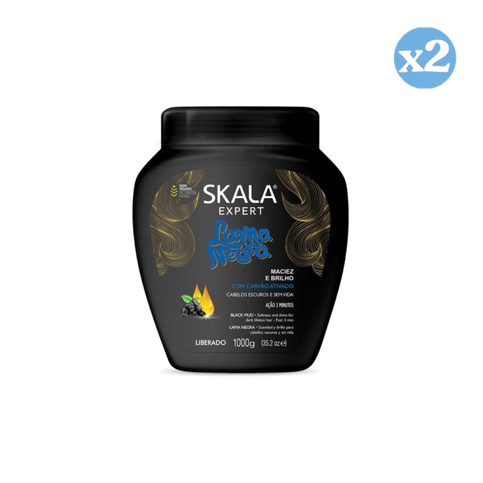 Pack 2x - Crema Acondicionadora Lama Negra 1000Ml - Skala - 1