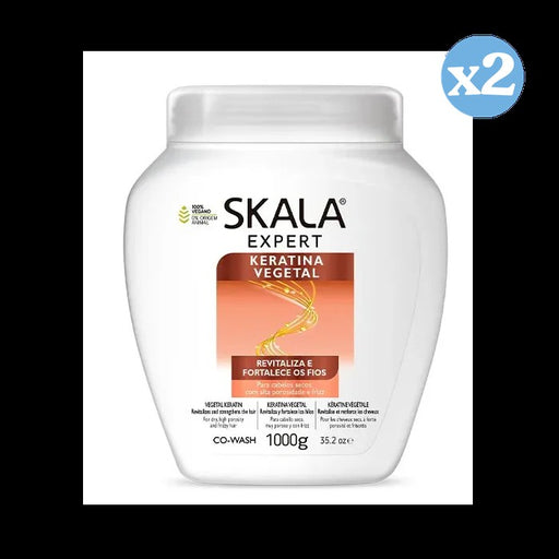 Pack 2x - Crema Acondicionadora Keratina Vegetal 1000ml - Skala - 1
