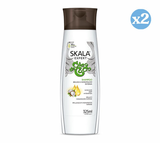Pack 2x - Champú Brillo E Hidratación Intensa Oleo de Coco 325ml - Skala - 1