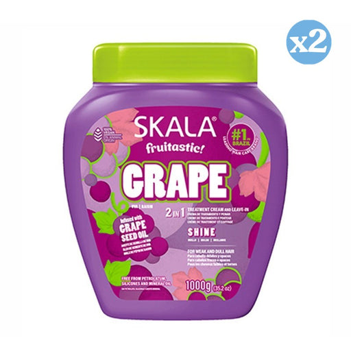 Pack 2x - CREMA ACONDICIONADORA UVA FRUTASTICA 1000ML 2EM1 - Skala - 1