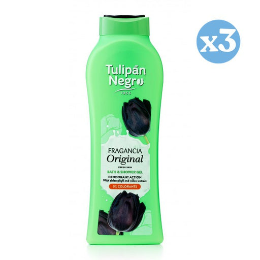 Pack 3x - TULIPAN NEGRO ORIGINAL gel de ducha 650 ml - Tulipan Negro - 1