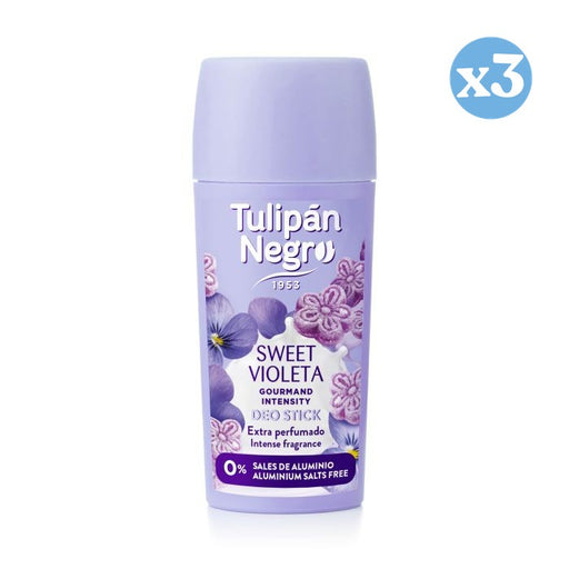 Pack 3x - Desodorante Stick Gourmand Violeta 60 ml - Tulipan Negro - 1