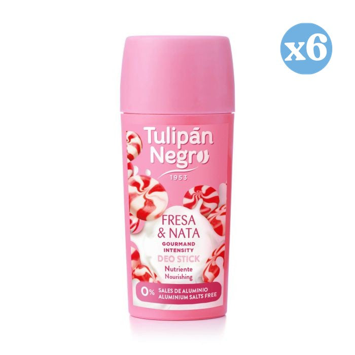 Pack 6x - Desodorante Stick Gourmand Fresa y Nata 60 ml - Tulipan Negro - 1