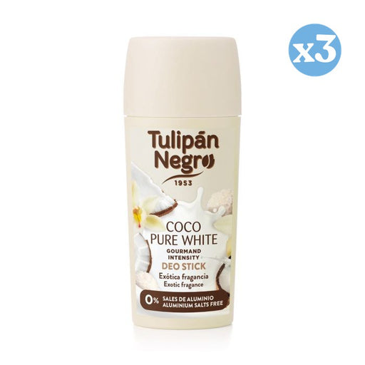Pack 3x - Desodorante Stick Gourmand Coco Pure 60 ml - Tulipan Negro - 1